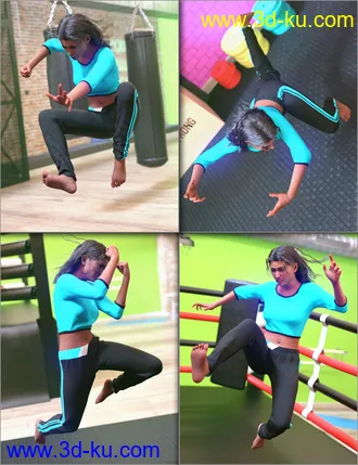 3D打印模型Aerial Combat Poses for Genesis 8的图片