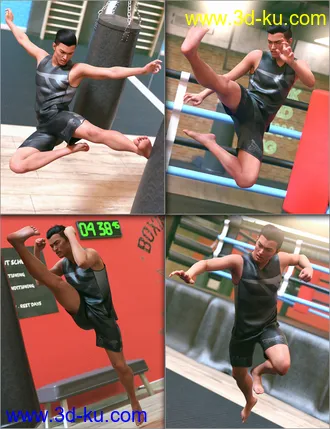 3D打印模型Aerial Combat Poses for Genesis 8的图片