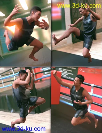 3D打印模型Aerial Combat Poses for Genesis 8的图片