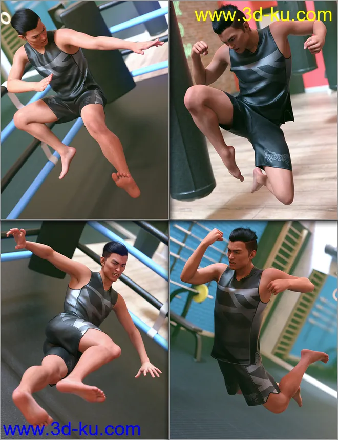 Aerial Combat Poses for Genesis 8模型的图片11