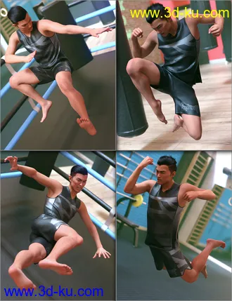 3D打印模型Aerial Combat Poses for Genesis 8的图片