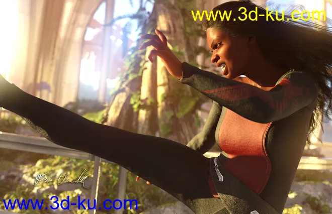 Aerial Combat Poses for Genesis 8模型的图片13