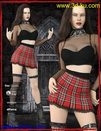 3D打印模型After Midnight Outfit Set for Genesis 8 Female(s)的图片