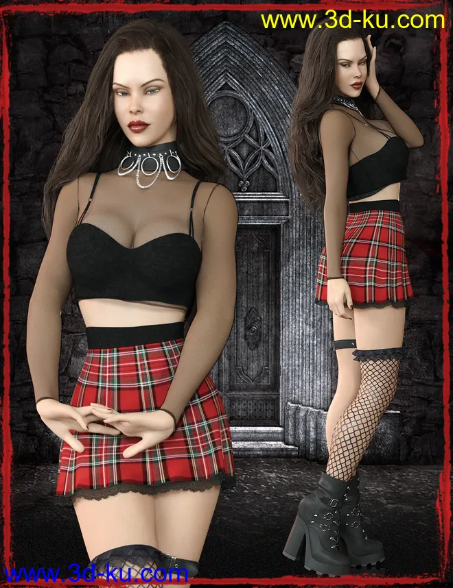 After Midnight Outfit Set for Genesis 8 Female(s)模型的图片3