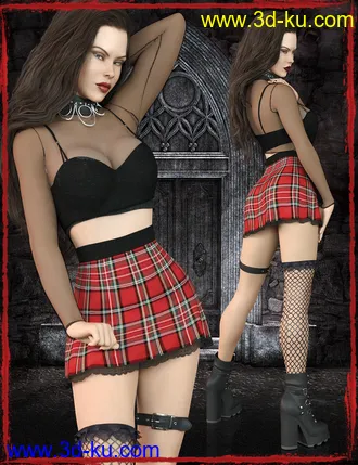 3D打印模型After Midnight Outfit Set for Genesis 8 Female(s)的图片
