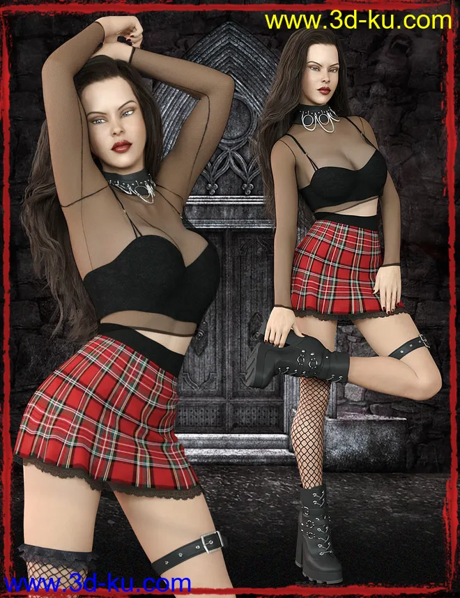 After Midnight Outfit Set for Genesis 8 Female(s)模型的图片9