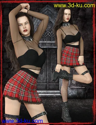 3D打印模型After Midnight Outfit Set for Genesis 8 Female(s)的图片