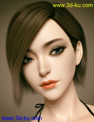 3D打印模型Aillee Character And Hair for Genesis 8 Female的图片