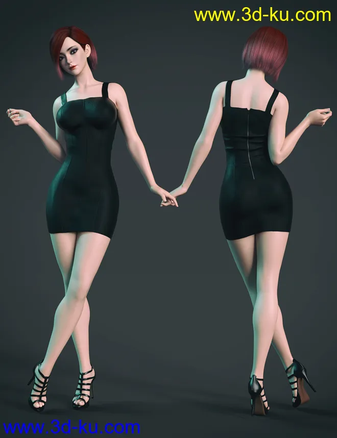 Aillee Character And Hair for Genesis 8 Female模型的图片2