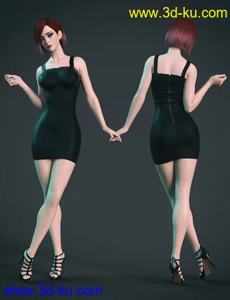 3D打印模型Aillee Character And Hair for Genesis 8 Female的图片