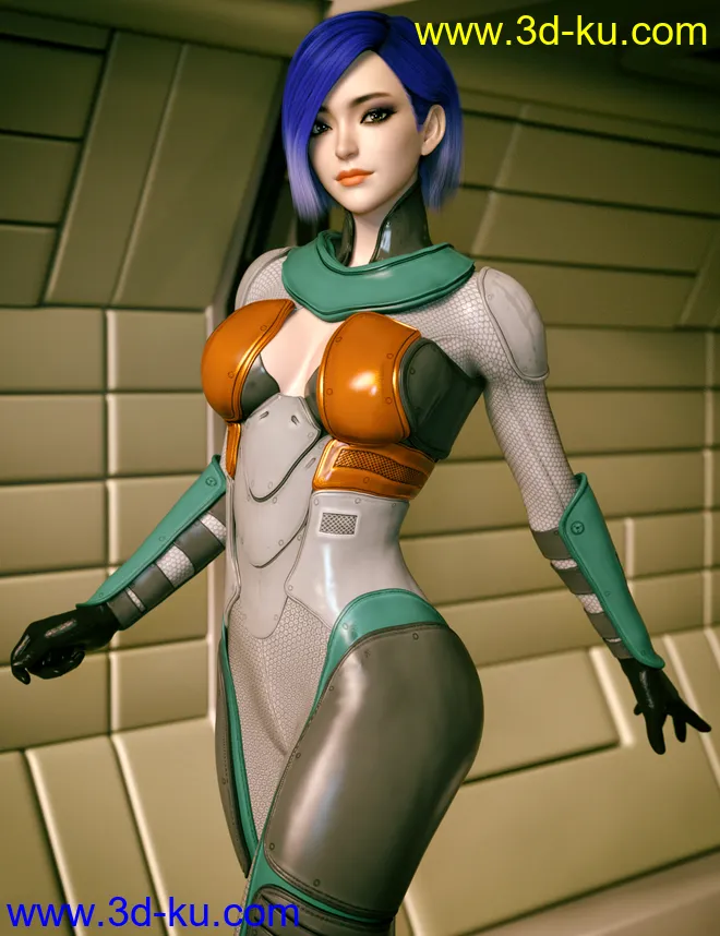 Aillee Character And Hair for Genesis 8 Female模型的图片4