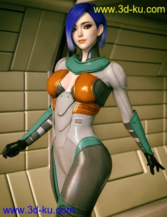 3D打印模型Aillee Character And Hair for Genesis 8 Female的图片