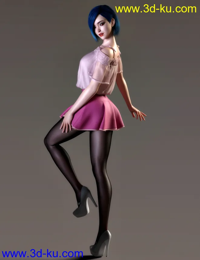 Aillee Character And Hair for Genesis 8 Female模型的图片9