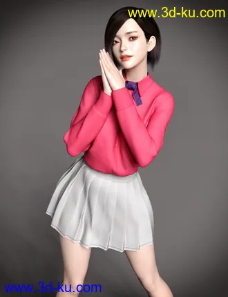 3D打印模型Aillee Character And Hair for Genesis 8 Female的图片