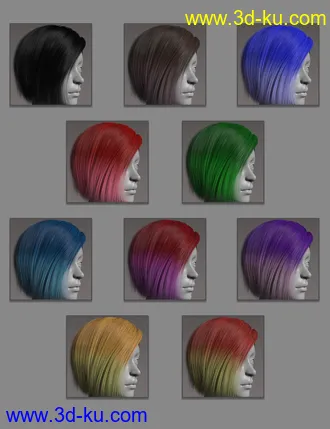 3D打印模型Aillee Character And Hair for Genesis 8 Female的图片