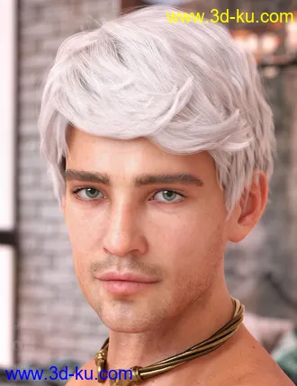 3D打印模型Ajay Hair for Genesis 8 and 8.1的图片