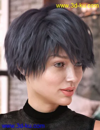 3D打印模型Ajay Hair for Genesis 8 and 8.1的图片
