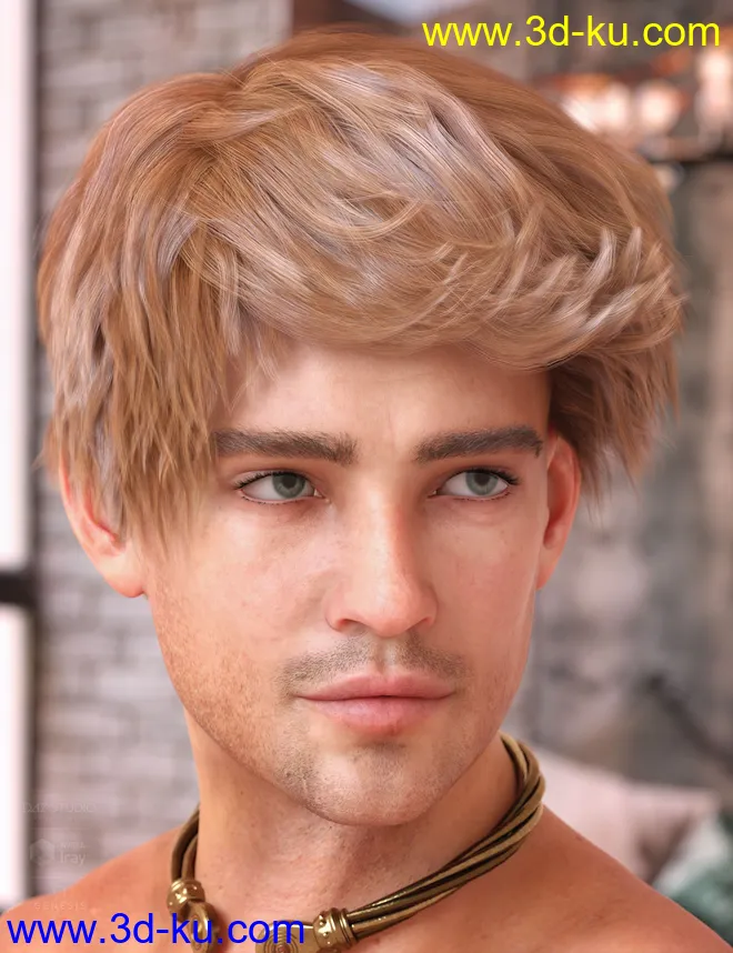Ajay Hair for Genesis 8 and 8.1模型的图片7