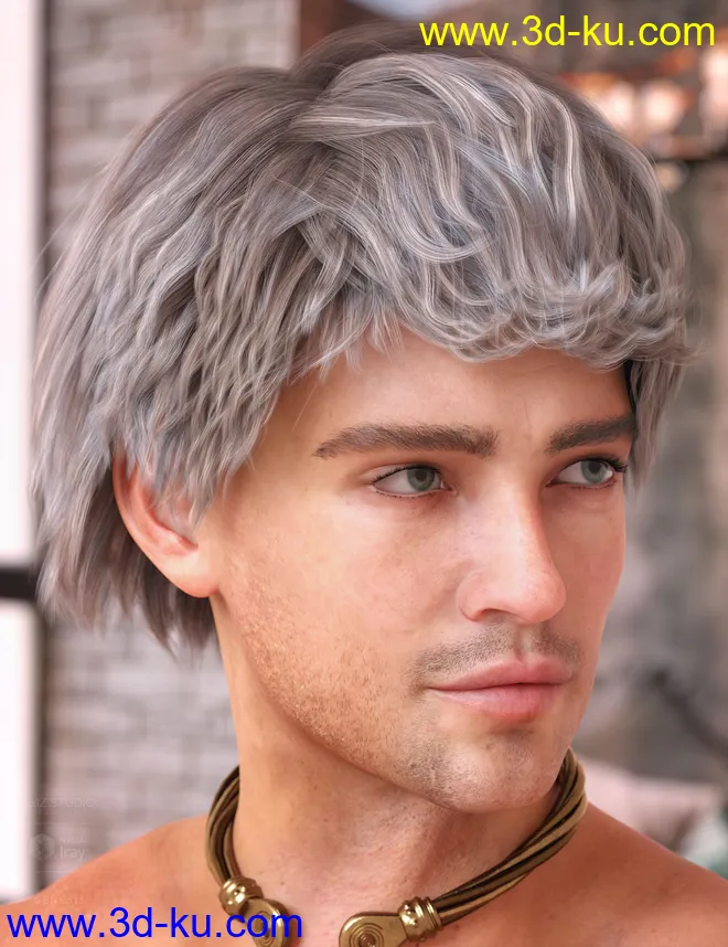 Ajay Hair for Genesis 8 and 8.1模型的图片10