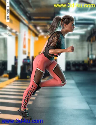 3D打印模型AJC Workout Style Outfit and Dumbbells for Genesis 8 Female(s)的图片