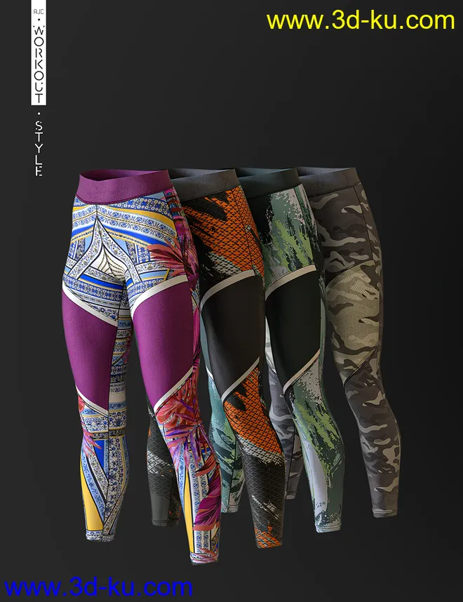 AJC Workout Style Outfit and Dumbbells for Genesis 8 Female(s)模型的图片10
