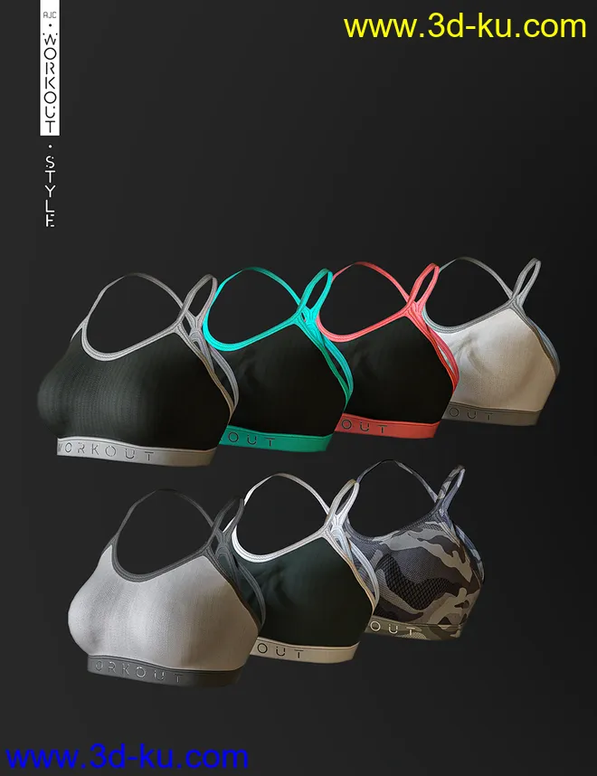 AJC Workout Style Outfit and Dumbbells for Genesis 8 Female(s)模型的图片11