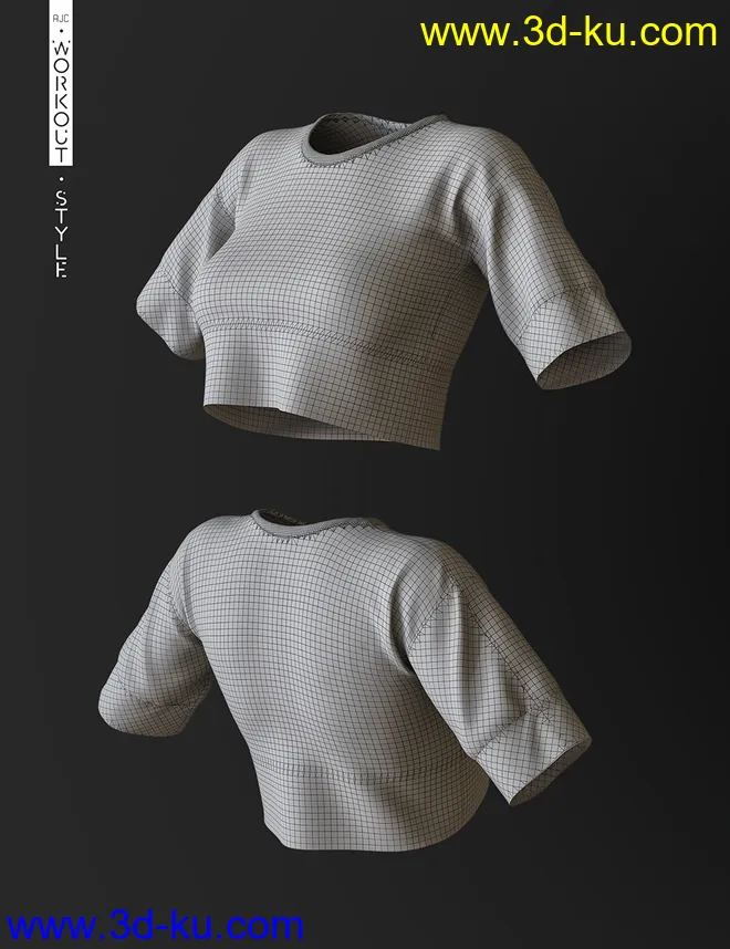 AJC Workout Style Outfit and Dumbbells for Genesis 8 Female(s)模型的图片13