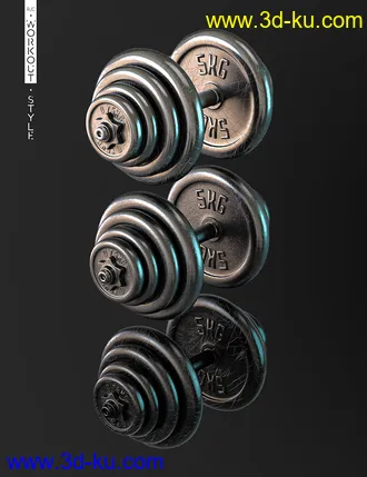 3D打印模型AJC Workout Style Outfit and Dumbbells for Genesis 8 Female(s)的图片