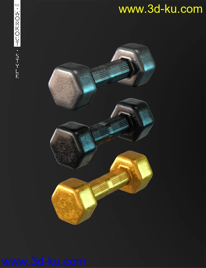 AJC Workout Style Outfit and Dumbbells for Genesis 8 Female(s)模型的图片16