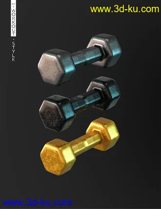 3D打印模型AJC Workout Style Outfit and Dumbbells for Genesis 8 Female(s)的图片