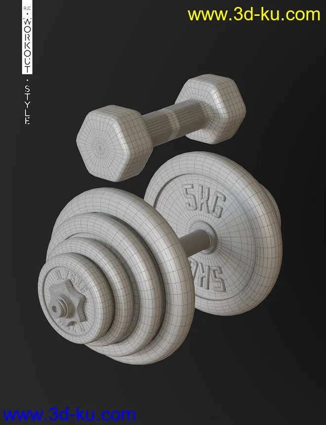 AJC Workout Style Outfit and Dumbbells for Genesis 8 Female(s)模型的图片17