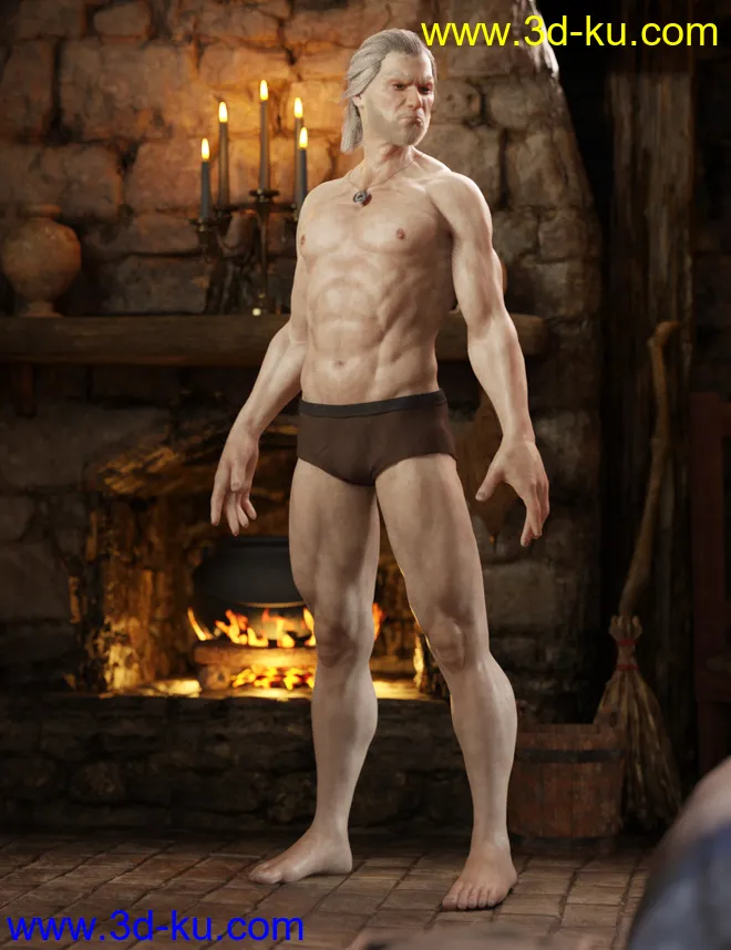 Albane III for Genesis 8 Male with dForce Hair模型的图片2