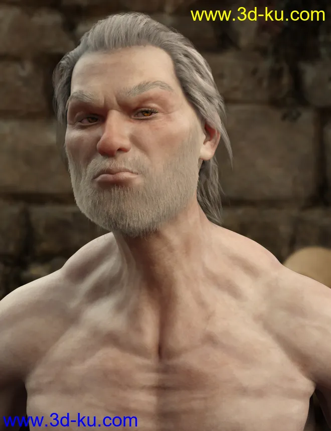 Albane III for Genesis 8 Male with dForce Hair模型的图片4