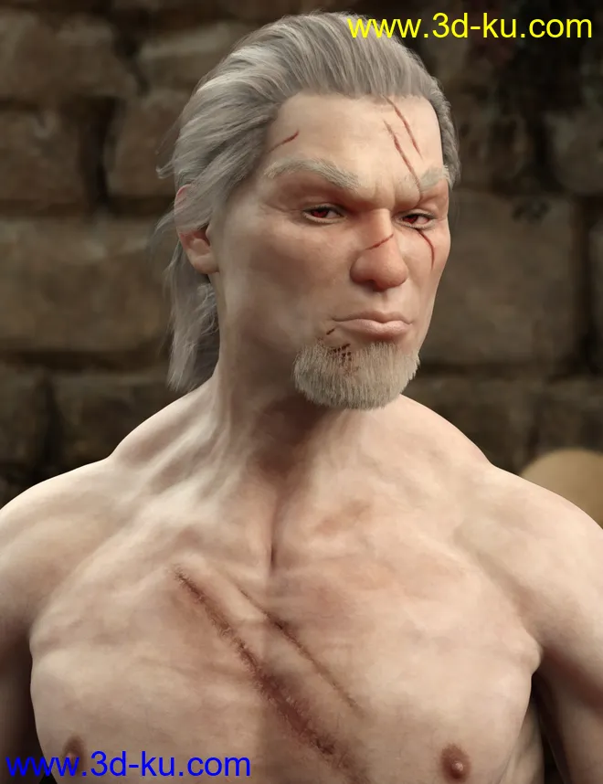 Albane III for Genesis 8 Male with dForce Hair模型的图片5