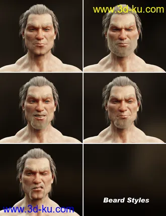 3D打印模型Albane III for Genesis 8 Male with dForce Hair的图片