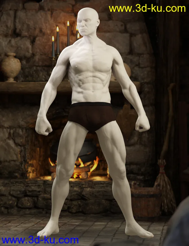 Albane III for Genesis 8 Male with dForce Hair模型的图片8