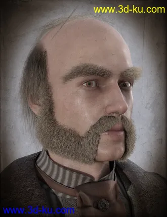 3D打印模型Alchemist Hair & Beard for Genesis 3 and 8 Males的图片