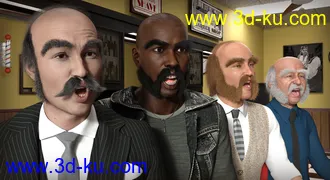 3D打印模型Alchemist Hair & Beard for Genesis 3 and 8 Males的图片