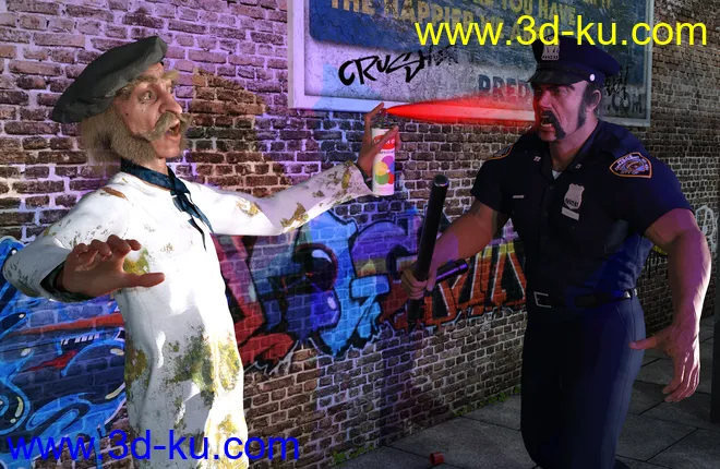 Alchemist Hair & Beard for Genesis 3 and 8 Males模型的图片5