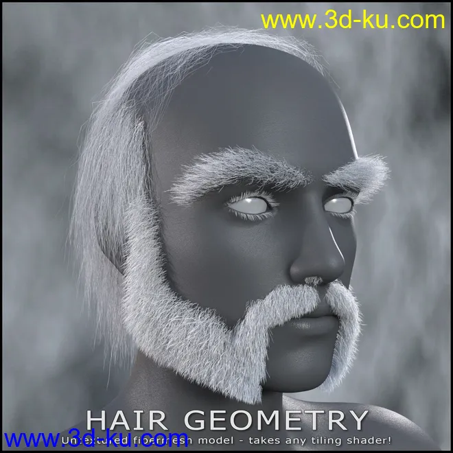 Alchemist Hair & Beard for Genesis 3 and 8 Males模型的图片8