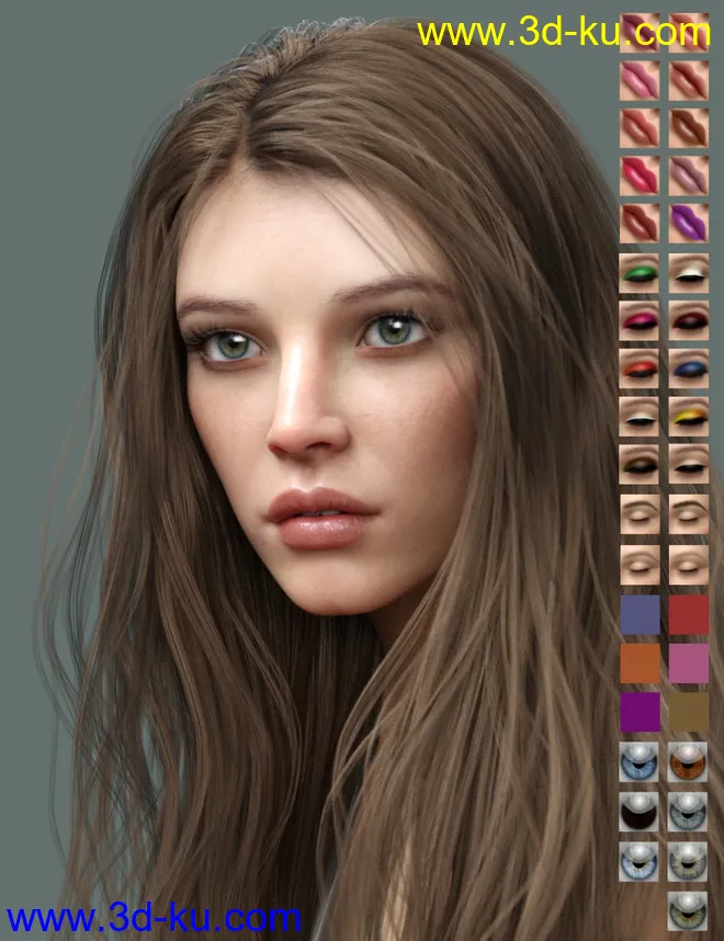 Alexandria HD for Genesis 8 Female模型的图片7