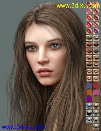 3D打印模型Alexandria HD for Genesis 8 Female的图片