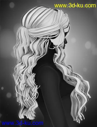 3D打印模型Allessa Hair的图片