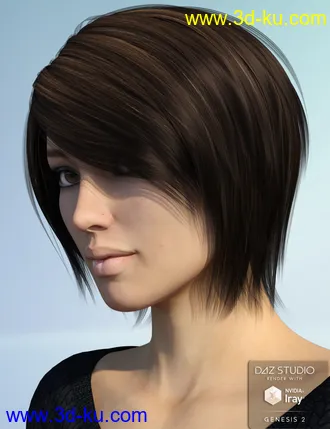 3D打印模型Alyssa Hair for Genesis 2 Female(s)的图片