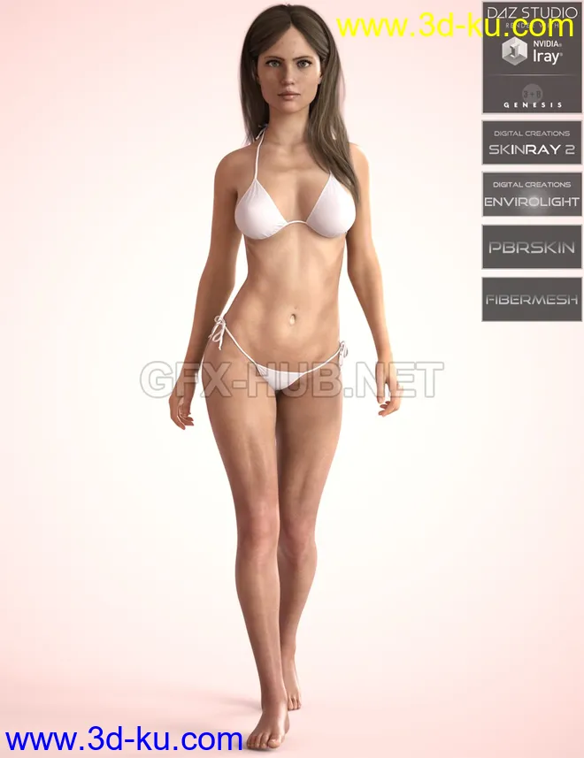 Anatomically Correct Sabrina for Genesis 3 and Genesis 8 Female (8.1)模型的图片1