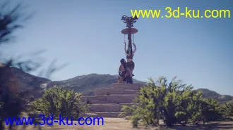 Ancient Grounds and 40 Poses for Genesis 8 and Warrior Couple模型的图片3