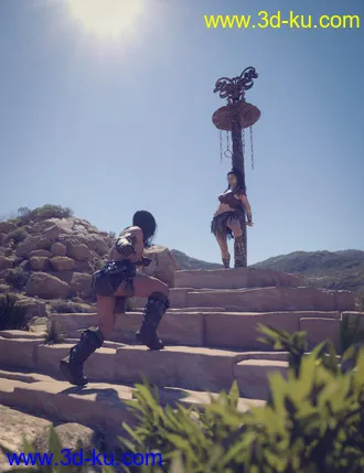 3D打印模型Ancient Grounds and 40 Poses for Genesis 8 and Warrior Couple的图片