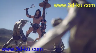 Ancient Grounds and 40 Poses for Genesis 8 and Warrior Couple模型的图片13