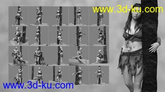 Ancient Grounds and 40 Poses for Genesis 8 and Warrior Couple模型的图片15