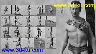 Ancient Grounds and 40 Poses for Genesis 8 and Warrior Couple模型的图片16